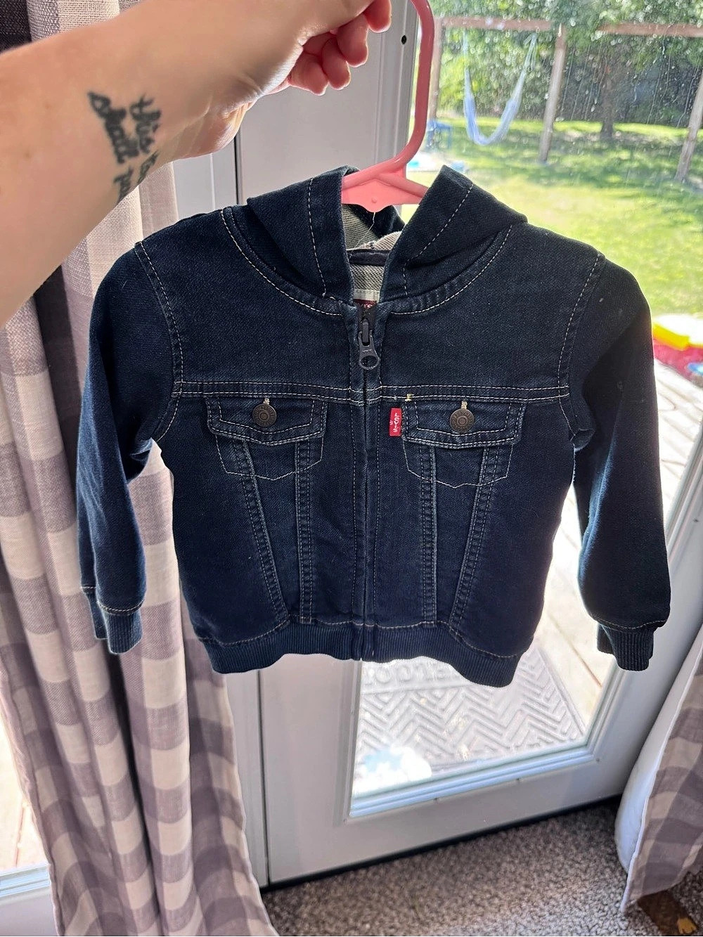 Levi's Toddler Hooded Trucker Jacket Boys 18M Blue